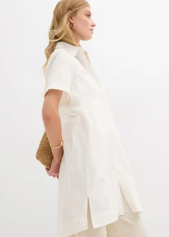 Sale Vestido camisero de algodón puro Mujer Vestidos