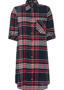 Clearance Vestido camisero de algodón puro Mujer Vestidos