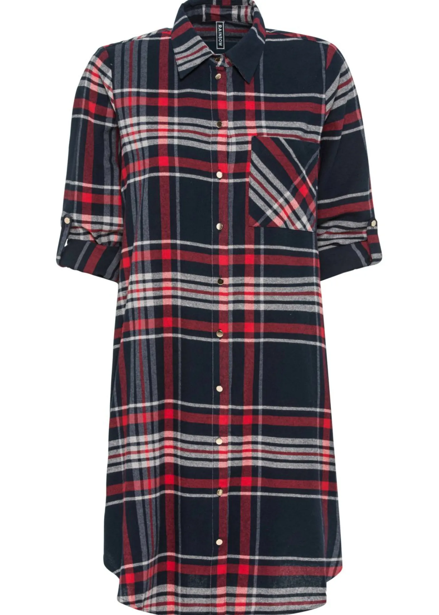 Clearance Vestido camisero de algodón puro Mujer Vestidos