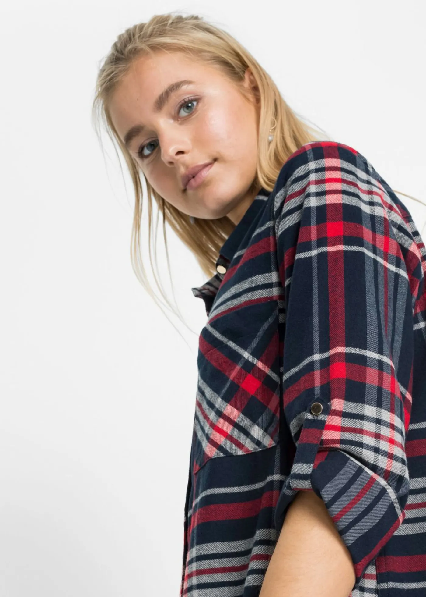 Clearance Vestido camisero de algodón puro Mujer Vestidos