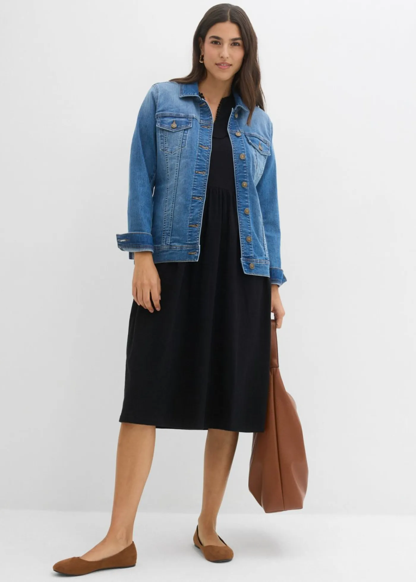 Sale Vestido camisero de algodón puro Mujer Vestidos|Novedades