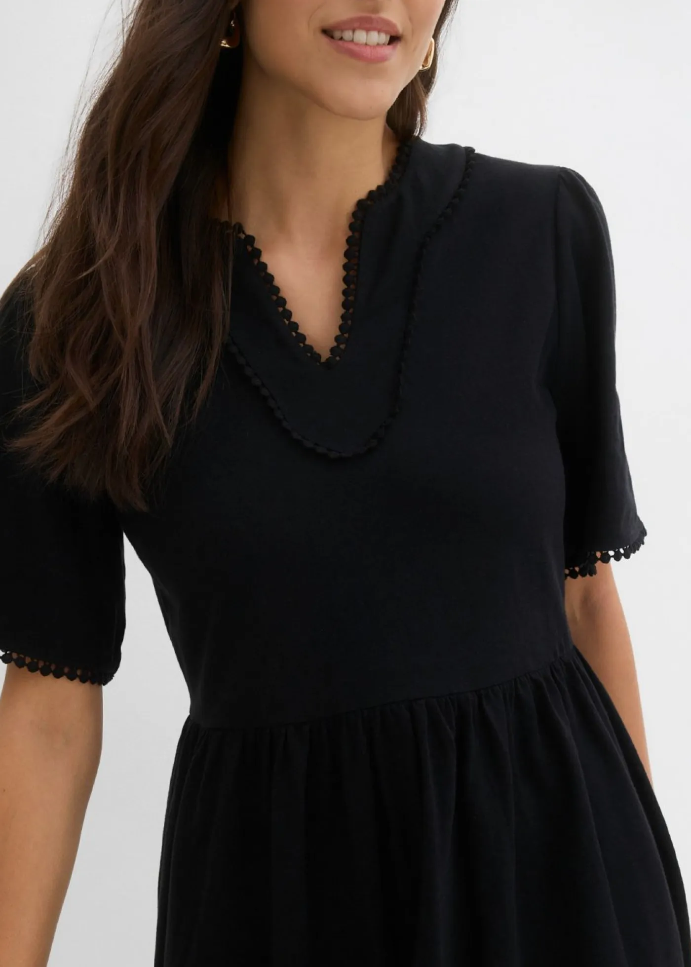 Sale Vestido camisero de algodón puro Mujer Vestidos|Novedades