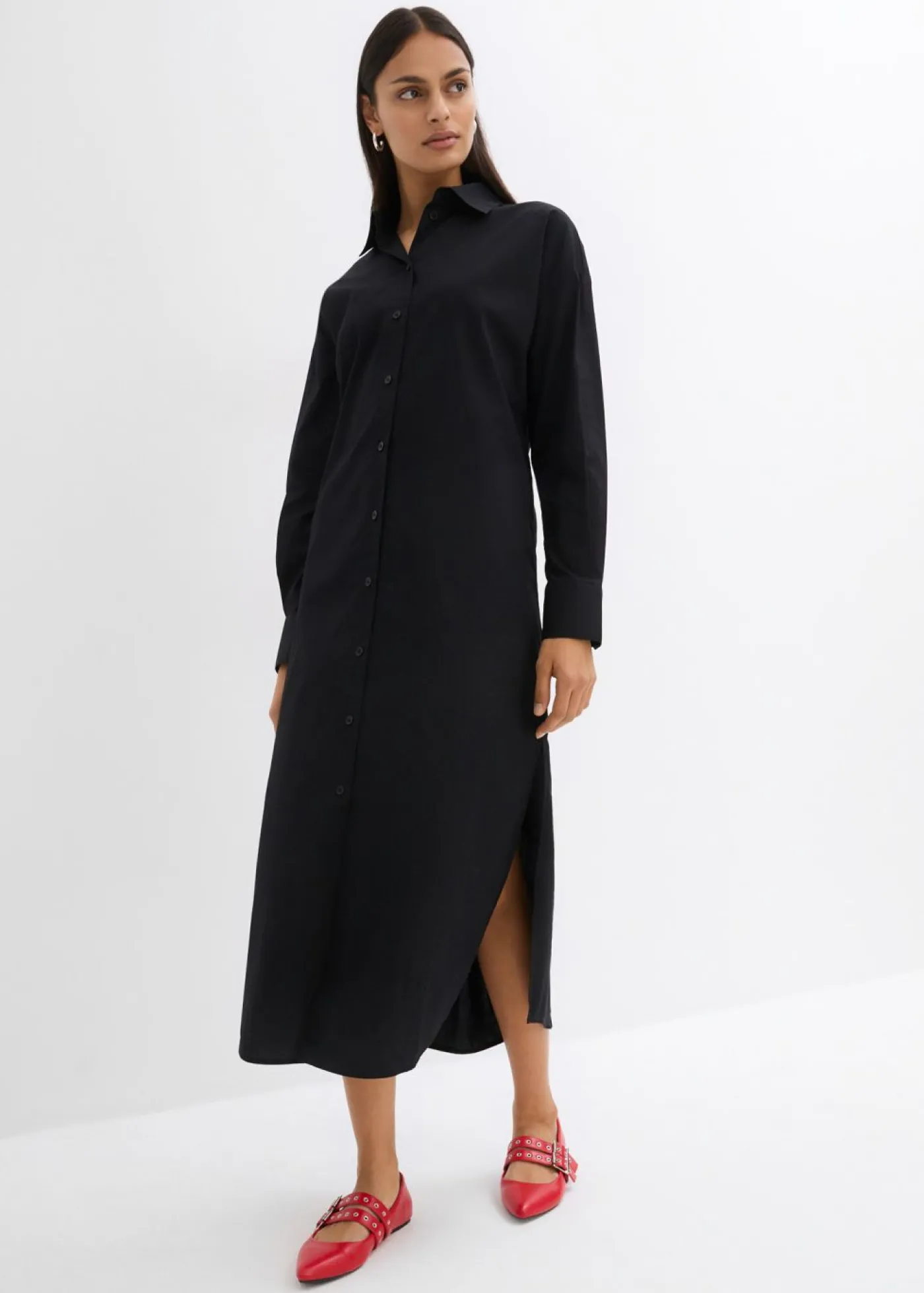Clearance Vestido camisero de algodón puro Mujer Esenciales|Vestidos