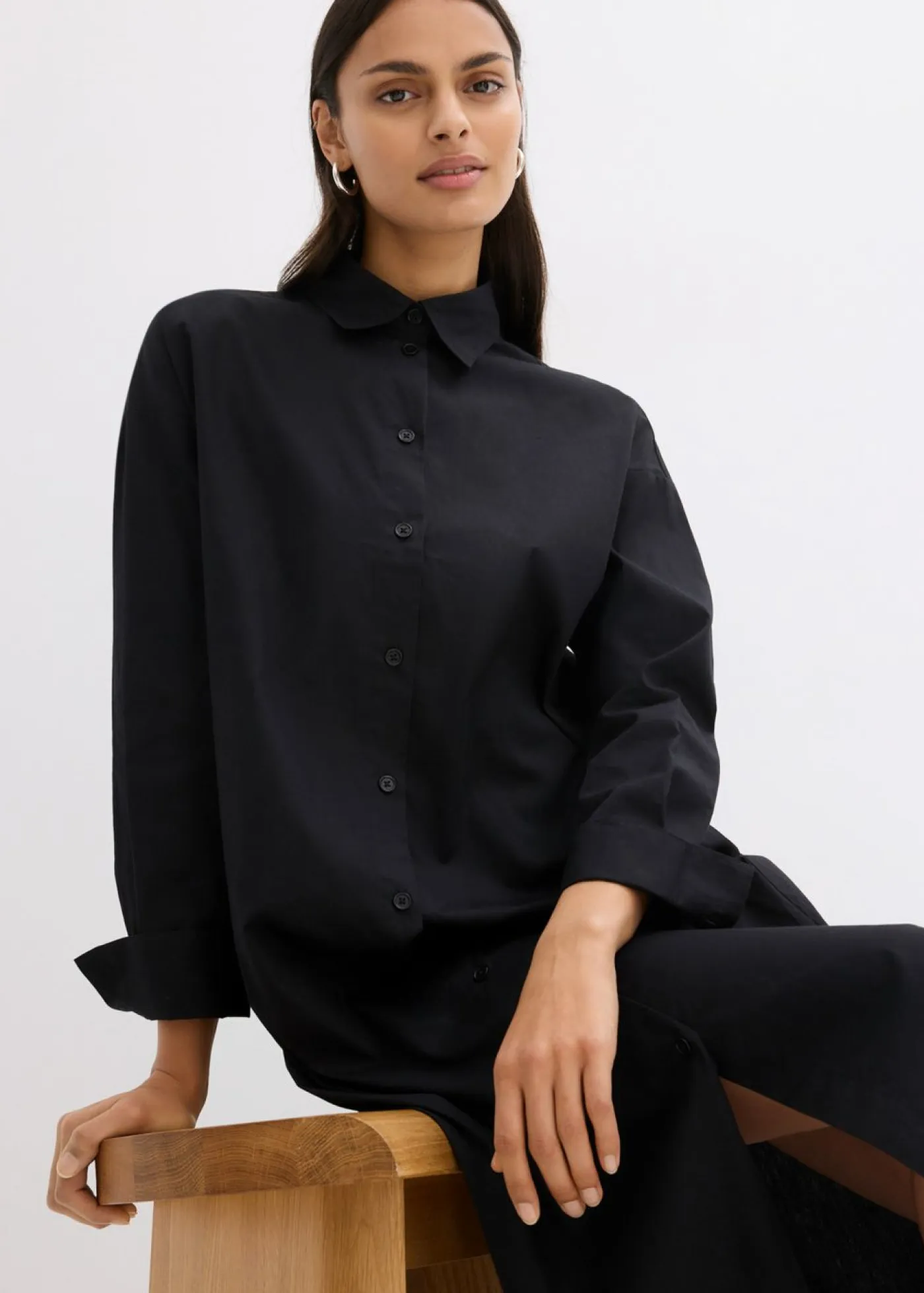 Clearance Vestido camisero de algodón puro Mujer Esenciales|Vestidos