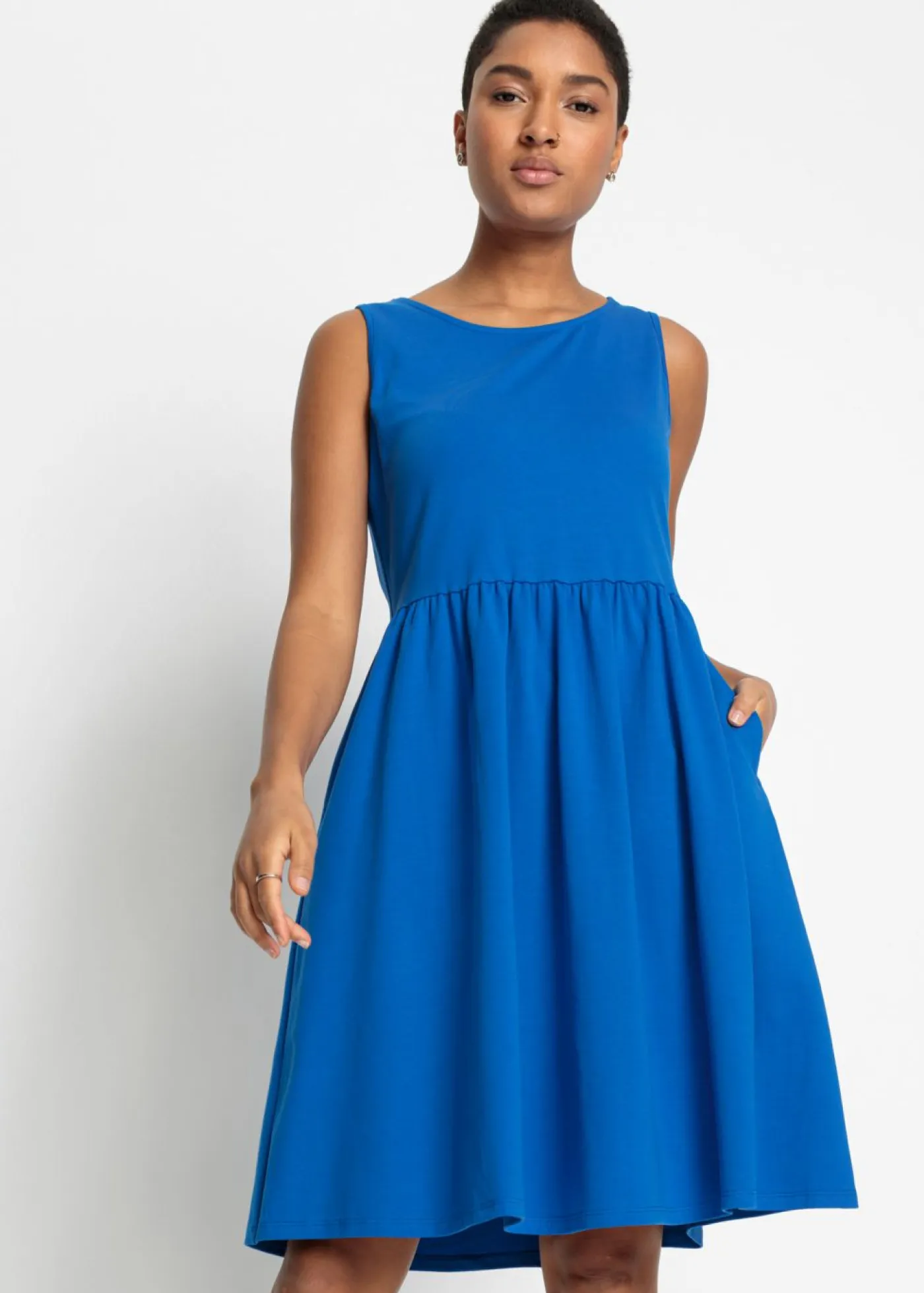 New Vestido camisero de algodón puro con bolsillos Mujer Vestidos