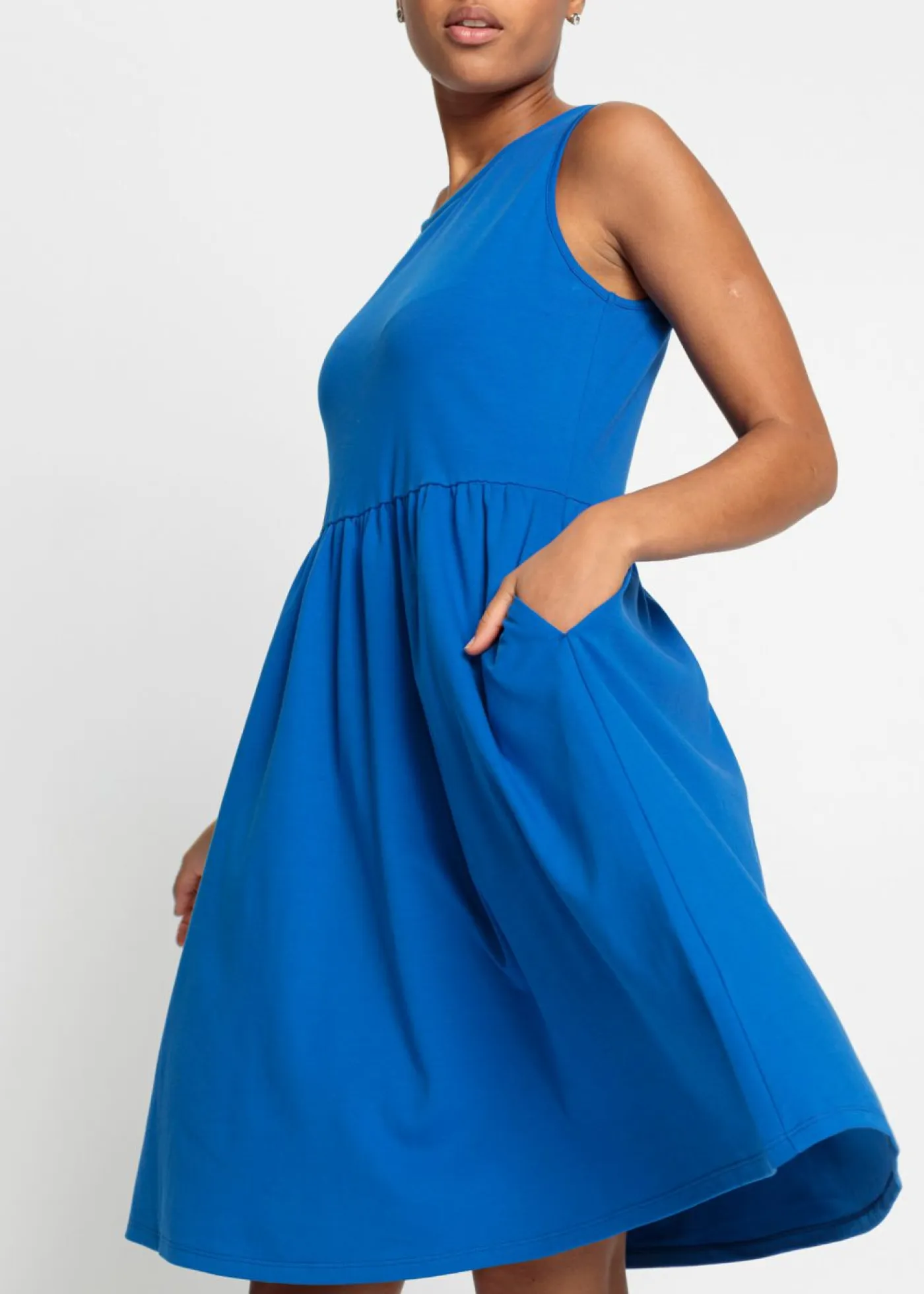 New Vestido camisero de algodón puro con bolsillos Mujer Vestidos