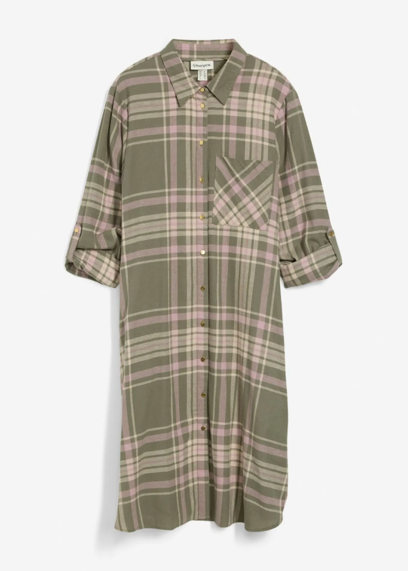 Vestido camisero de algodón puro Mujer Vestidos