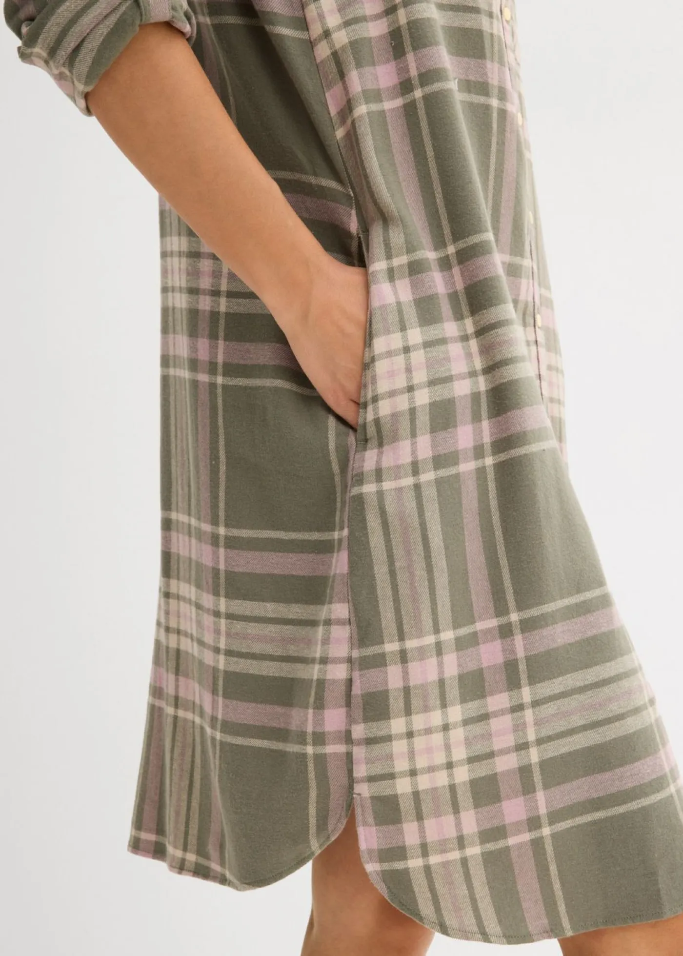 Vestido camisero de algodón puro Mujer Vestidos