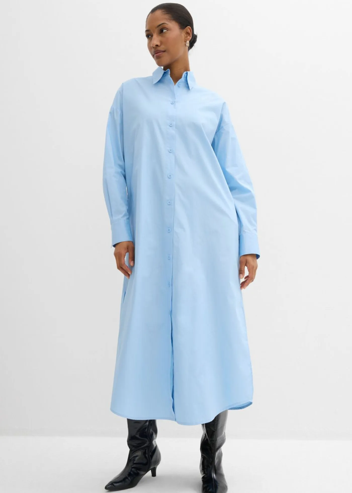 Online Vestido camisero de algodón puro Mujer Esenciales|Vestidos