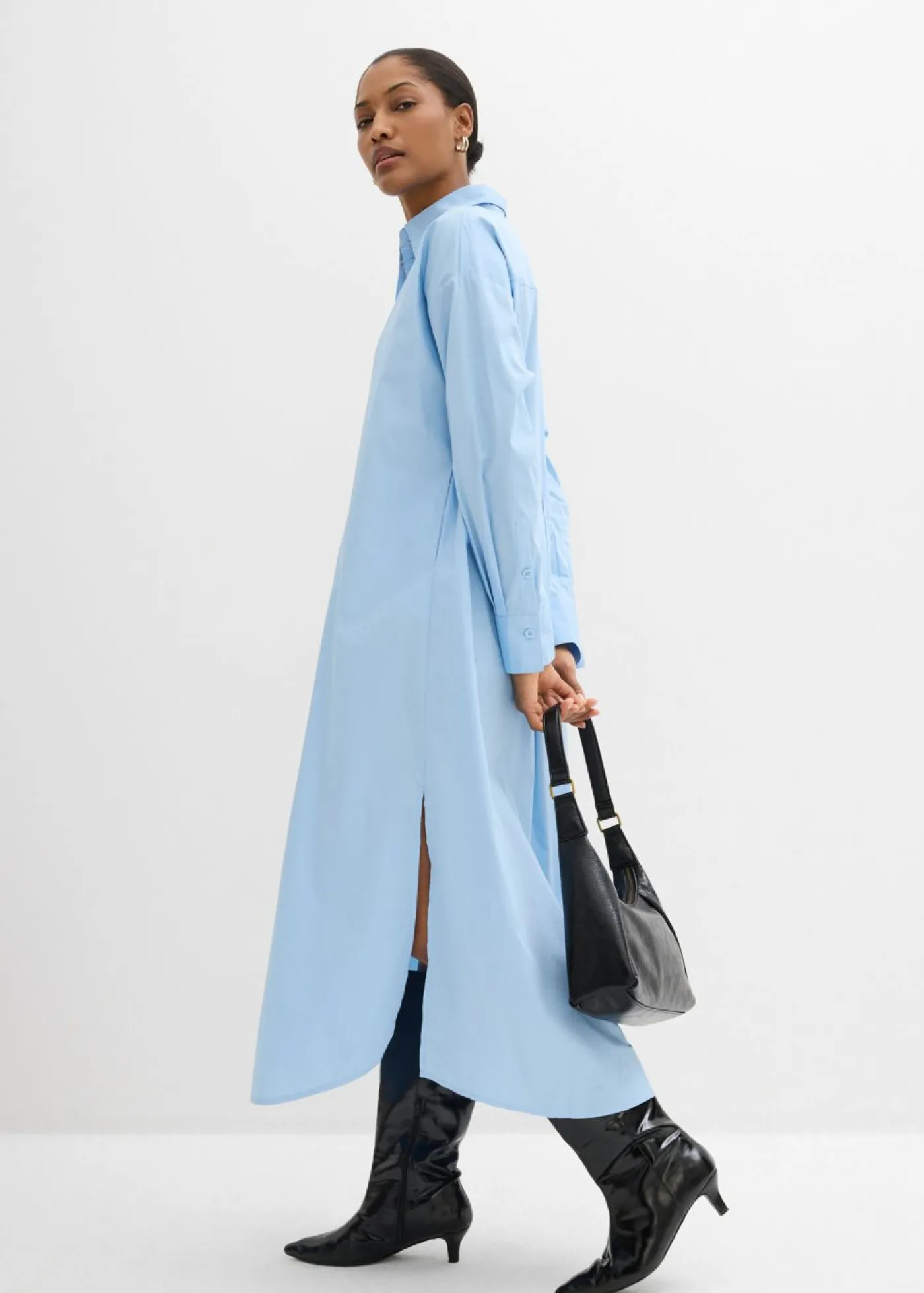 Online Vestido camisero de algodón puro Mujer Esenciales|Vestidos