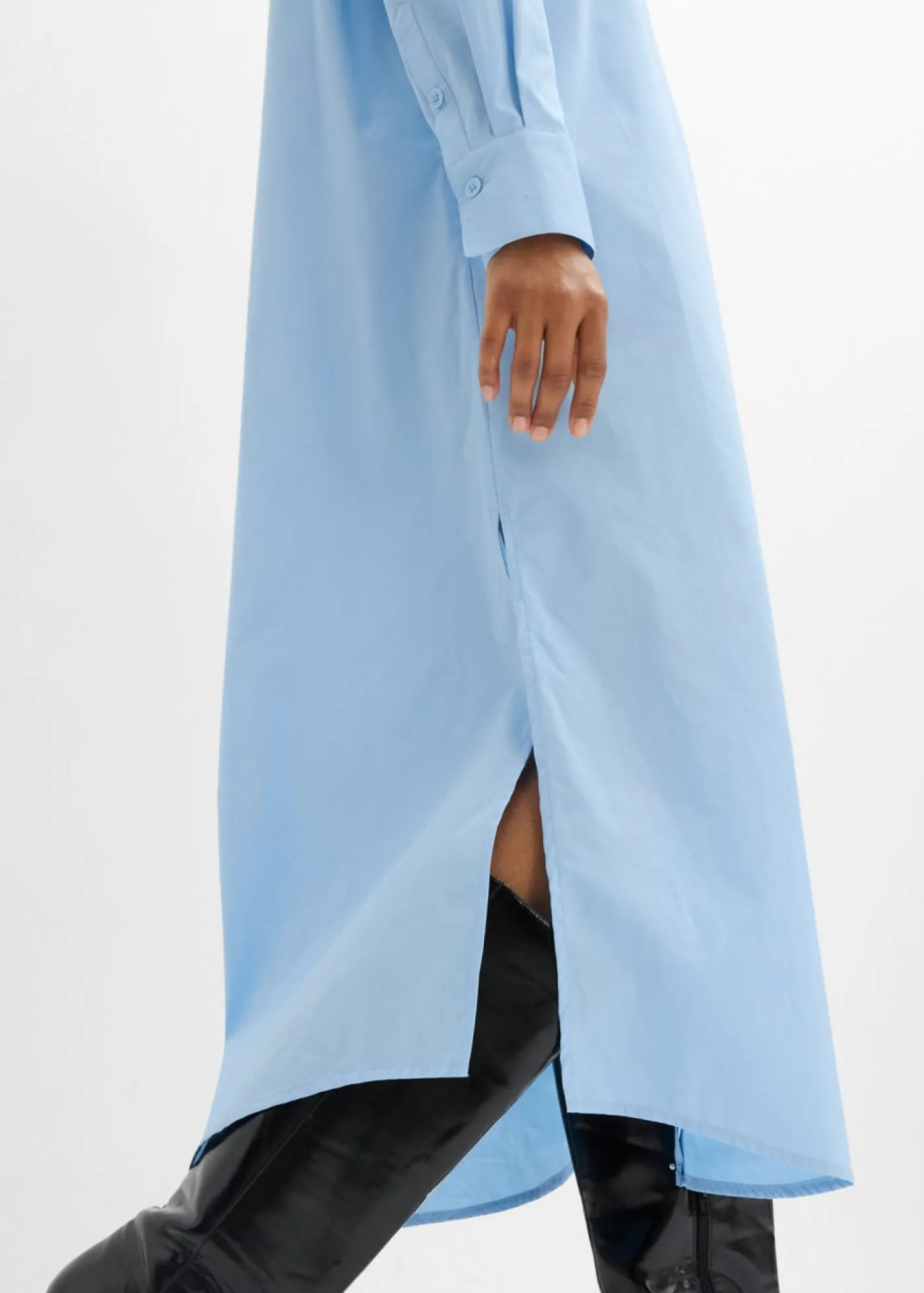 Online Vestido camisero de algodón puro Mujer Esenciales|Vestidos
