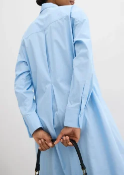 Online Vestido camisero de algodón puro Mujer Esenciales|Vestidos