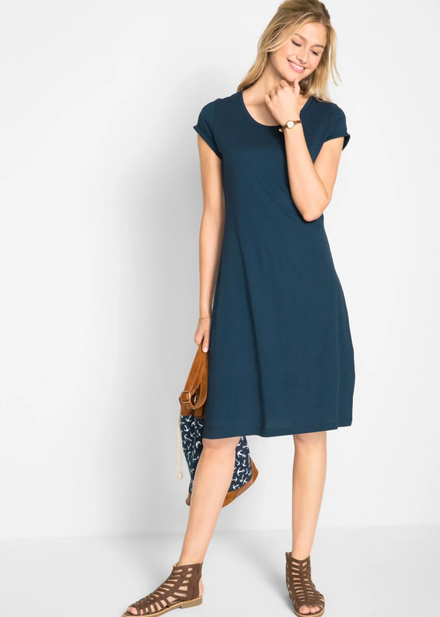 New Vestido camisero de algodón orgánico puro Mujer Básicos|Vestidos