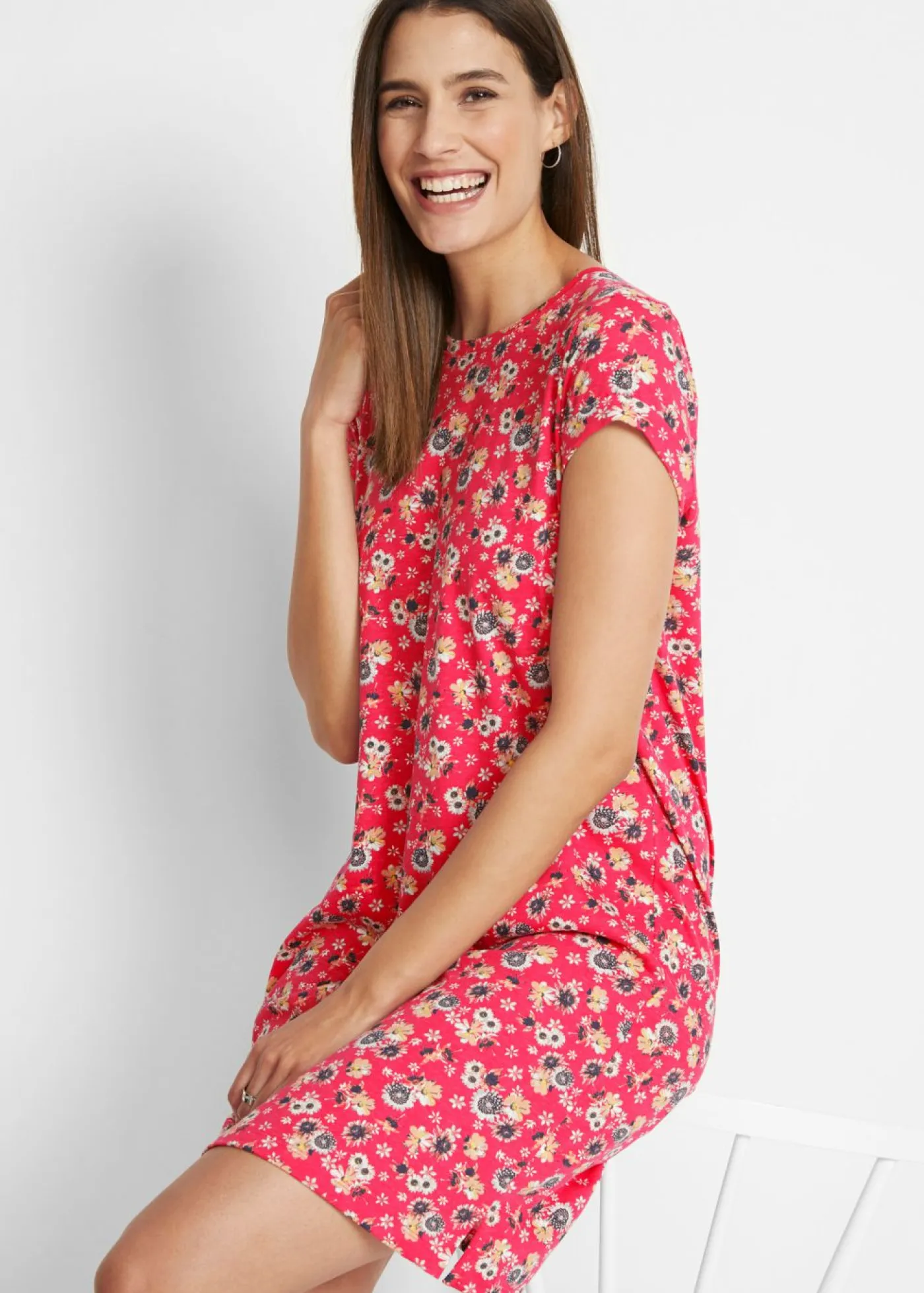 Best Vestido camisero de algodón puro con aberturas laterales (2 unidades) Mujer Vestidos