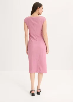 Sale Vestido camisero de crepé estructurado Mujer Vestidos|Novedades