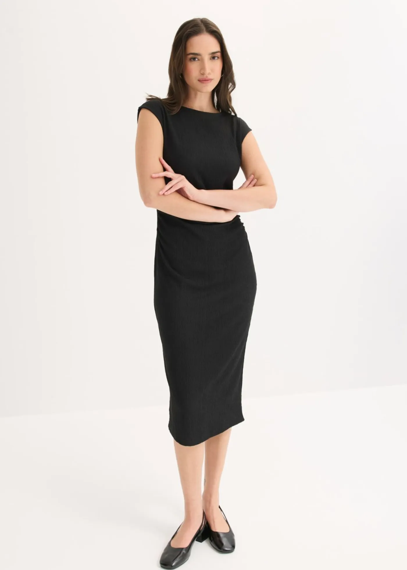 Best Vestido camisero de crepé estructurado Mujer Vestidos|Novedades