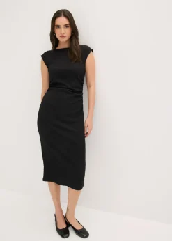 Best Vestido camisero de crepé estructurado Mujer Vestidos|Novedades