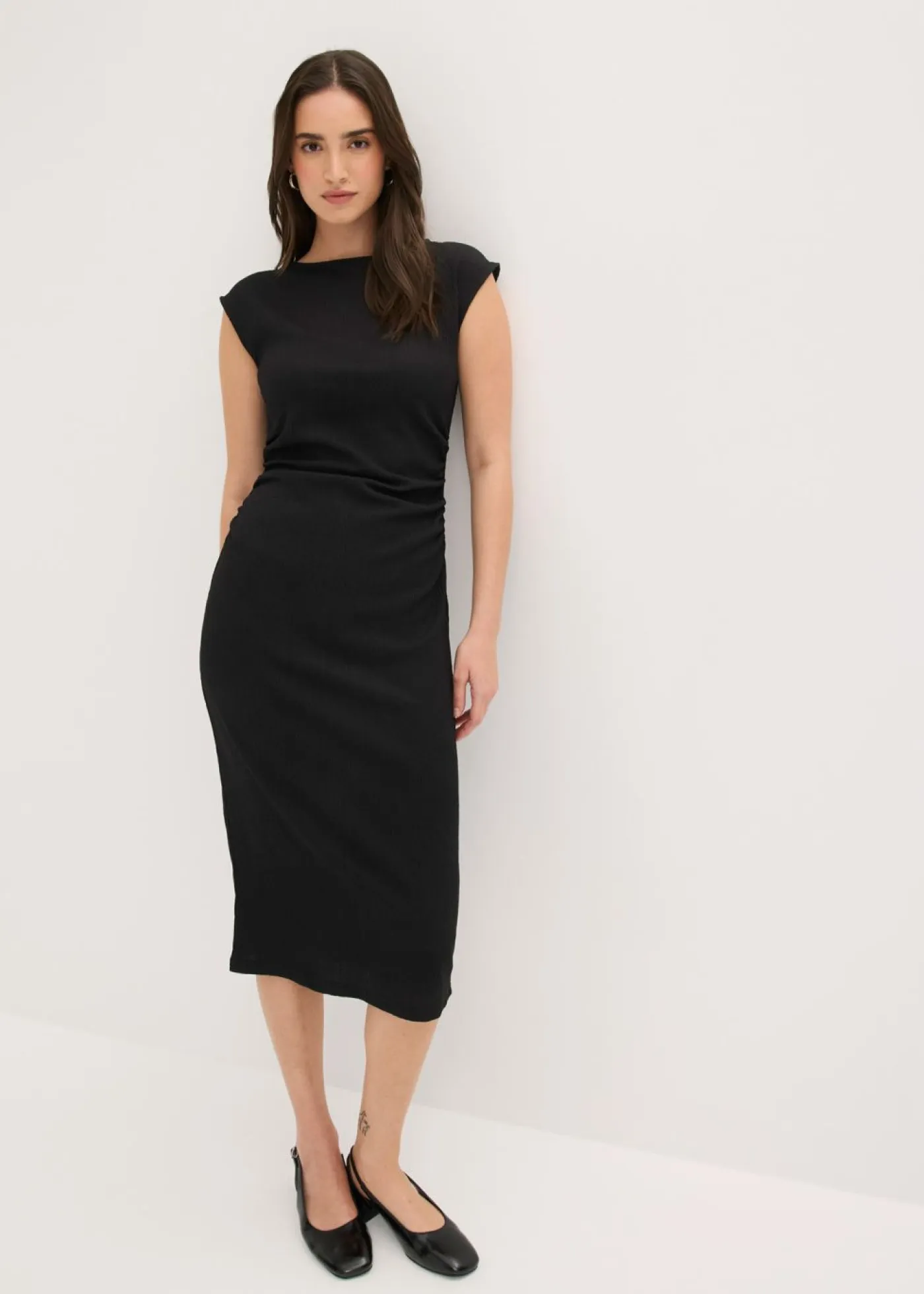 Best Vestido camisero de crepé estructurado Mujer Vestidos|Novedades
