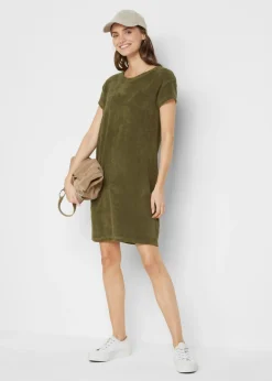 Sale Vestido camisero de felpa Mujer Vestidos