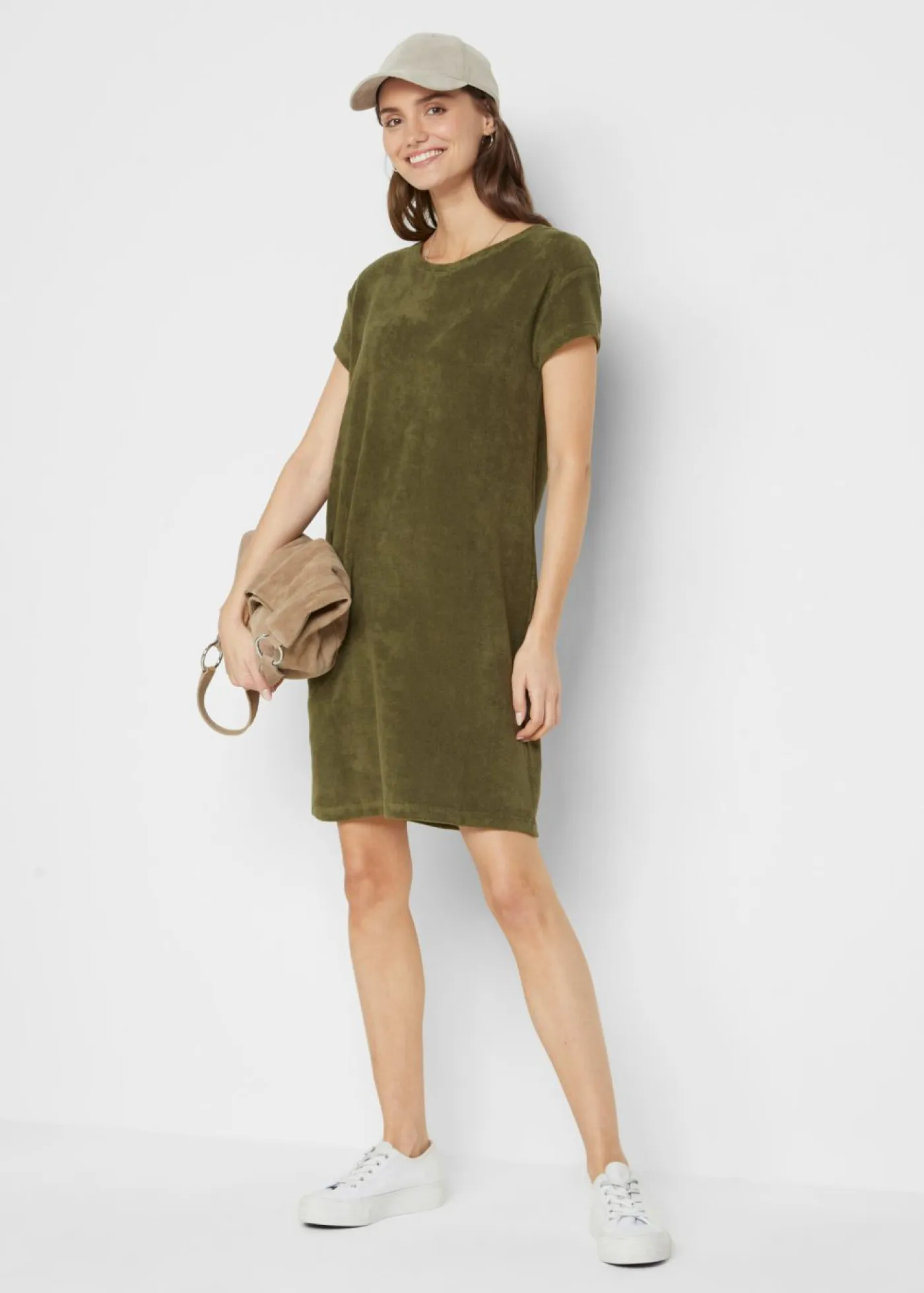 Sale Vestido camisero de felpa Mujer Vestidos