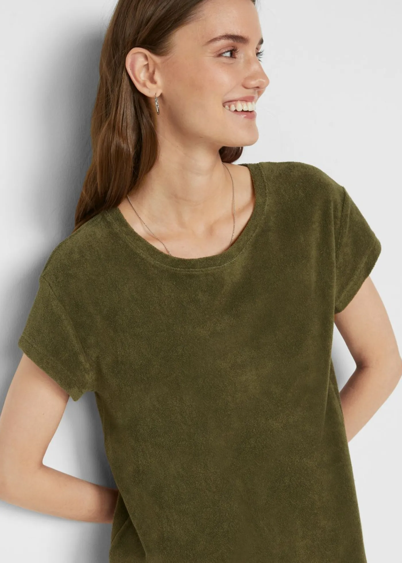 Sale Vestido camisero de felpa Mujer Vestidos