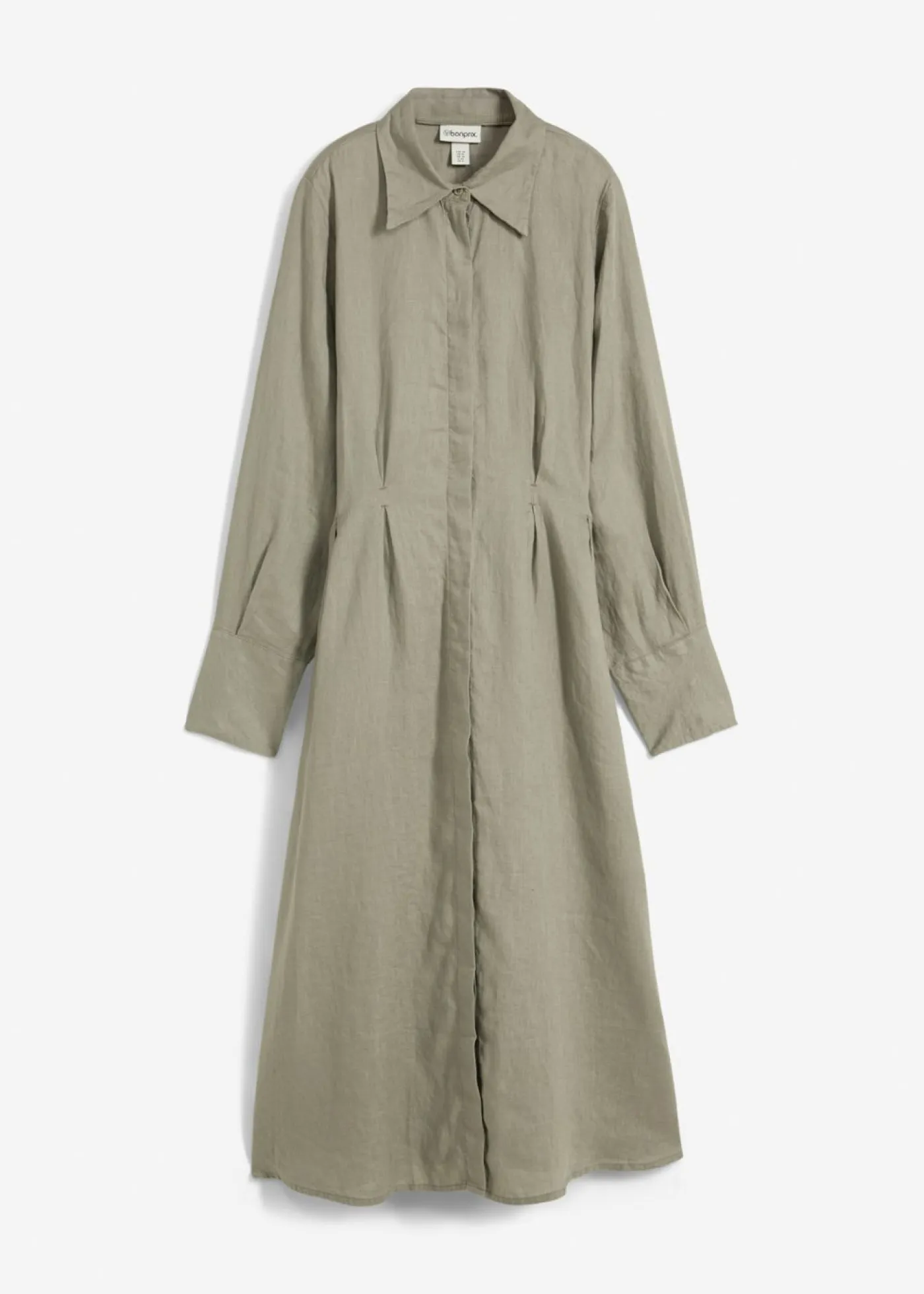 Best Vestido camisero de lino puro Mujer Premium|Vestidos