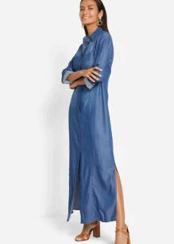 New Vestido camisero de lyocell TENCEL鈩 Mujer Vestidos