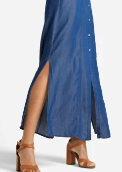 New Vestido camisero de lyocell TENCEL鈩 Mujer Vestidos