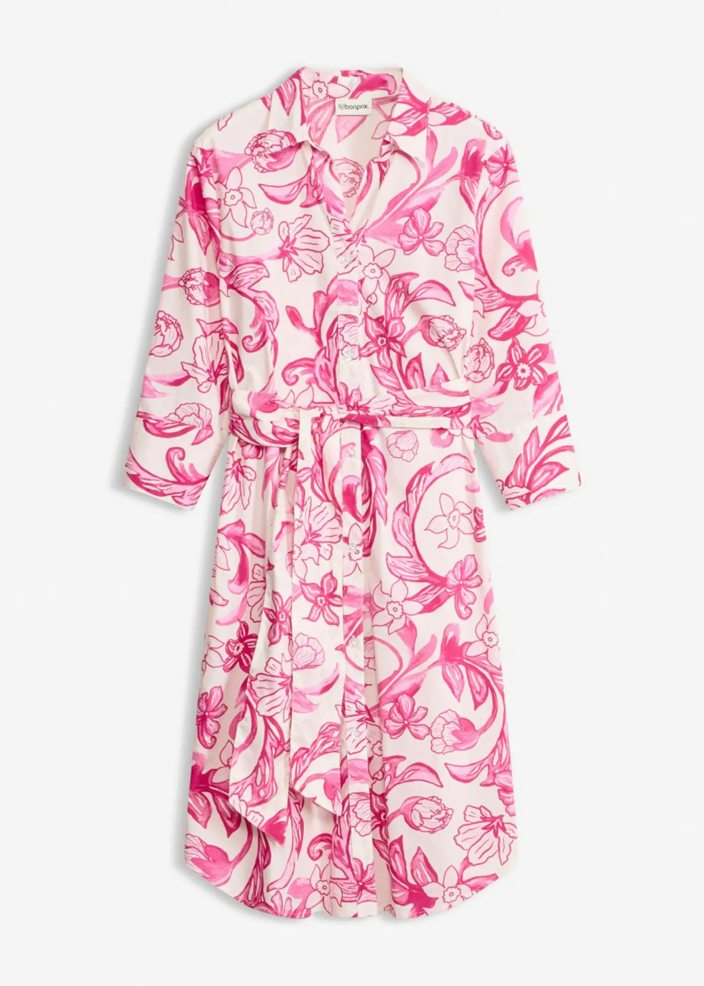 Hot Vestido camisero de mezcla de algodón Mujer Vestidos|Novedades