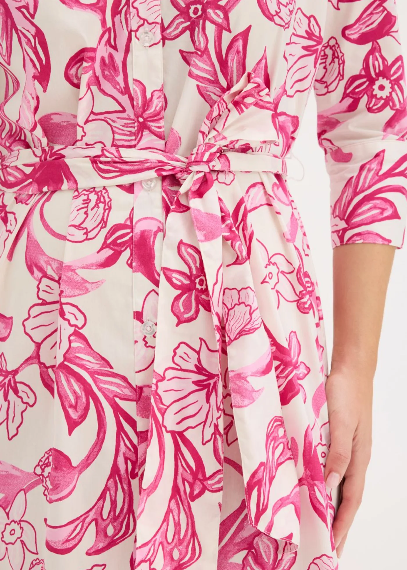 Hot Vestido camisero de mezcla de algodón Mujer Vestidos|Novedades