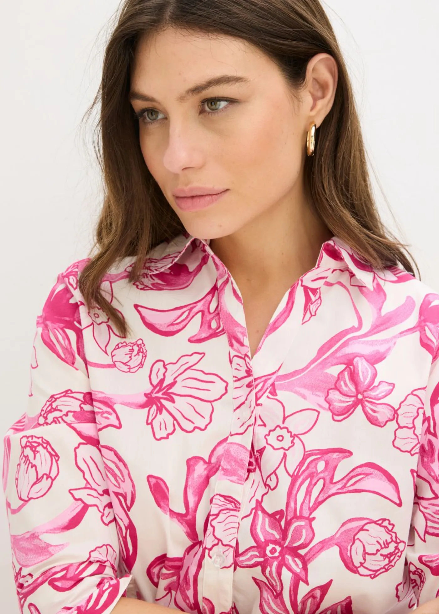 Hot Vestido camisero de mezcla de algodón Mujer Vestidos|Novedades
