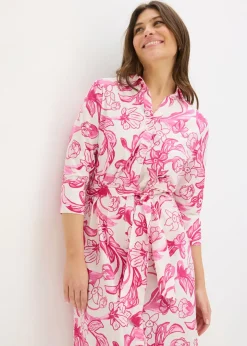 Hot Vestido camisero de mezcla de algodón Mujer Vestidos|Novedades