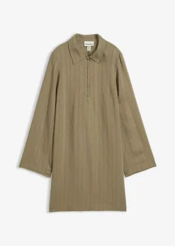 Online Vestido camisero de mezcla de viscosa Mujer Esenciales|Vestidos