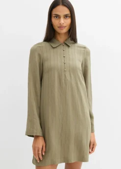 Online Vestido camisero de mezcla de viscosa Mujer Esenciales|Vestidos