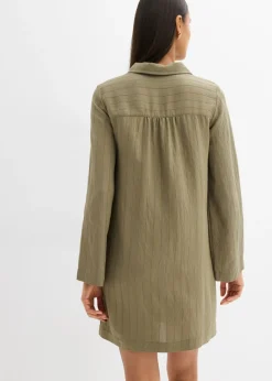 Online Vestido camisero de mezcla de viscosa Mujer Esenciales|Vestidos