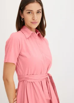 Hot Vestido camisero de mezcla de algodón elástico Mujer Vestidos