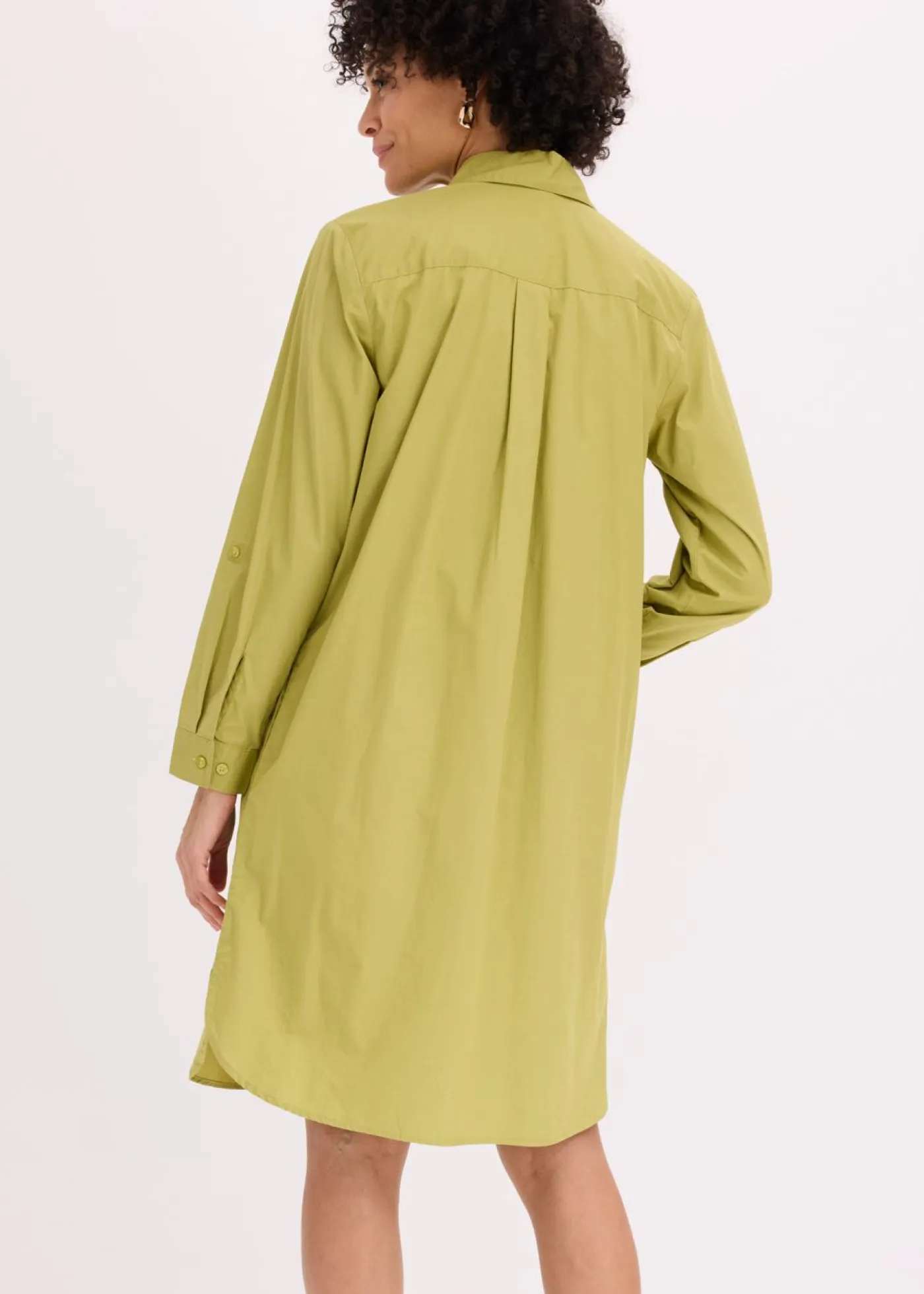Discount Vestido camisero de popelín de algodón Mujer Vestidos|Novedades