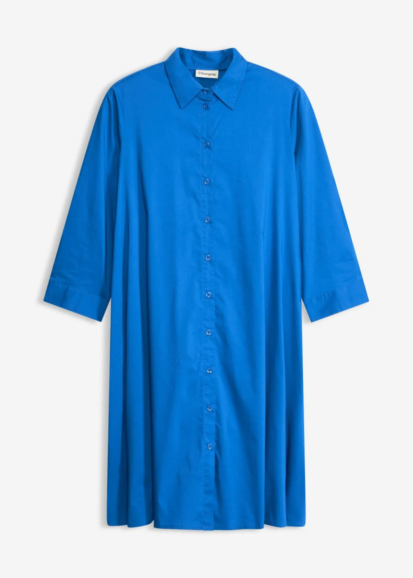 Clearance Vestido camisero de popelín Mujer Vestidos|Novedades