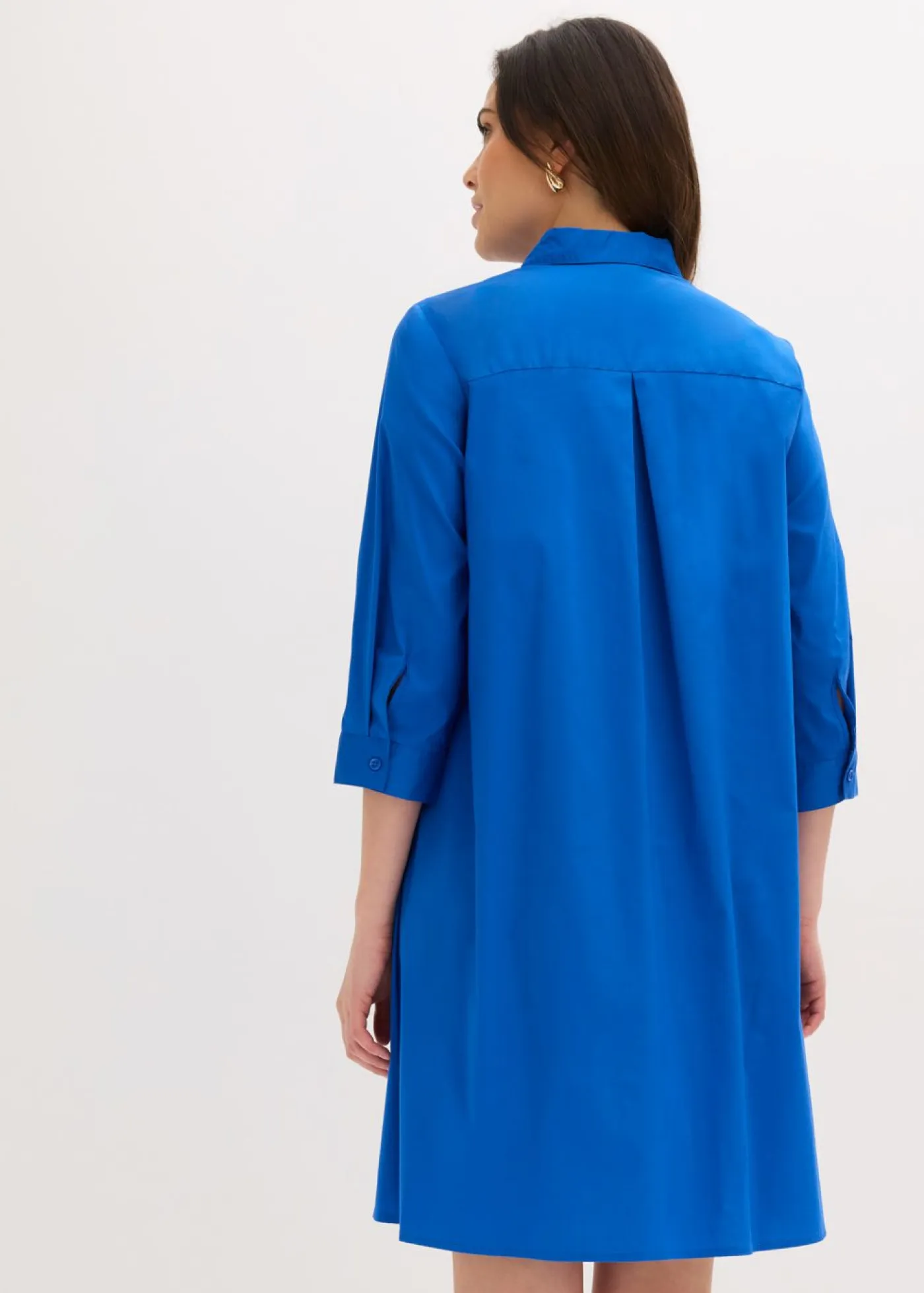 Clearance Vestido camisero de popelín Mujer Vestidos|Novedades