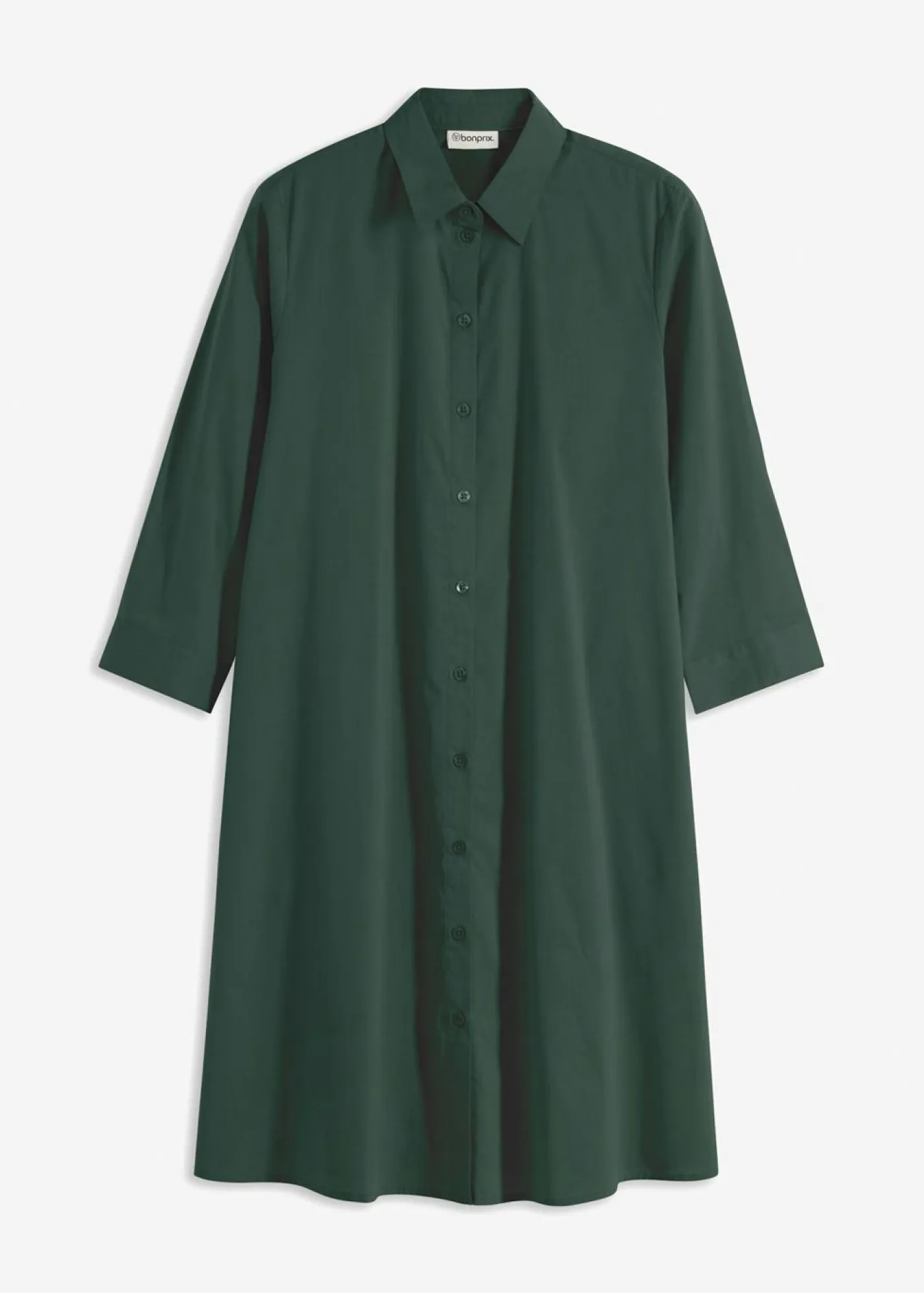 Sale Vestido camisero de popelín Mujer Vestidos|Novedades
