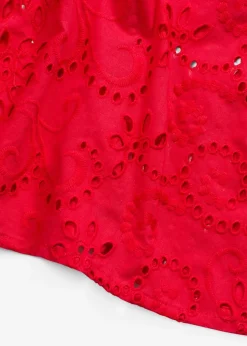 Sale Vestido camisero de punto calado de algodón puro Mujer Vestidos|Novedades