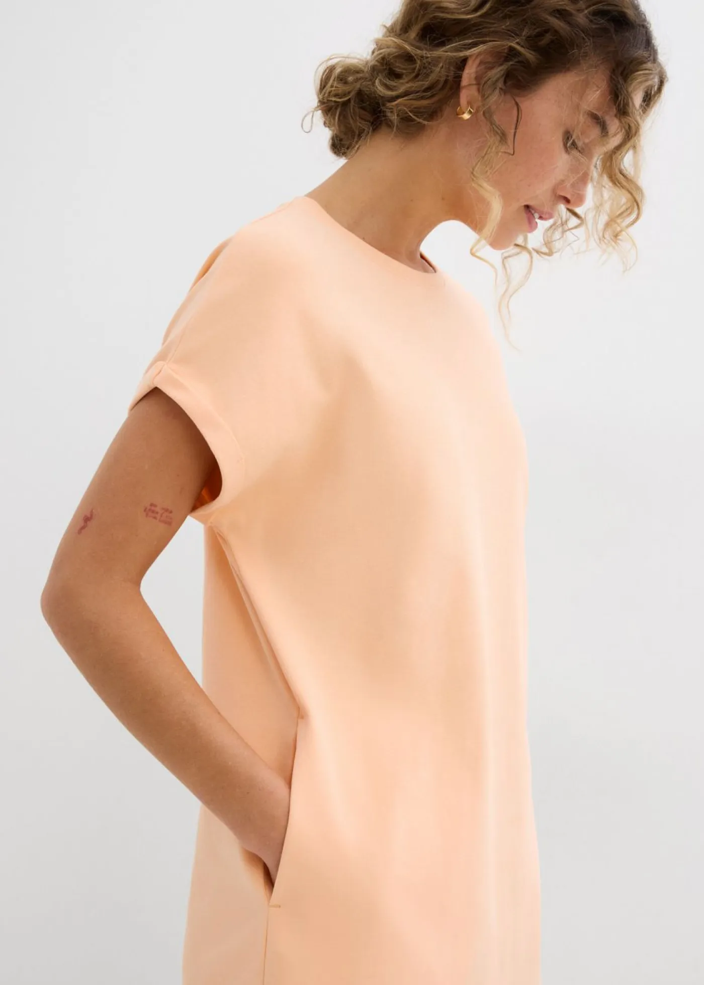 Discount Vestido camisero de tejido interlock resistente Mujer Básicos