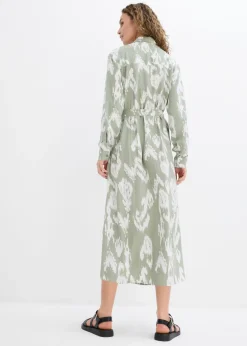 Hot Vestido camisero de viscosa fluida Mujer Vestidos