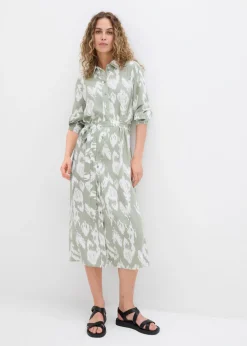 Hot Vestido camisero de viscosa fluida Mujer Vestidos