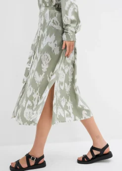 Hot Vestido camisero de viscosa fluida Mujer Vestidos