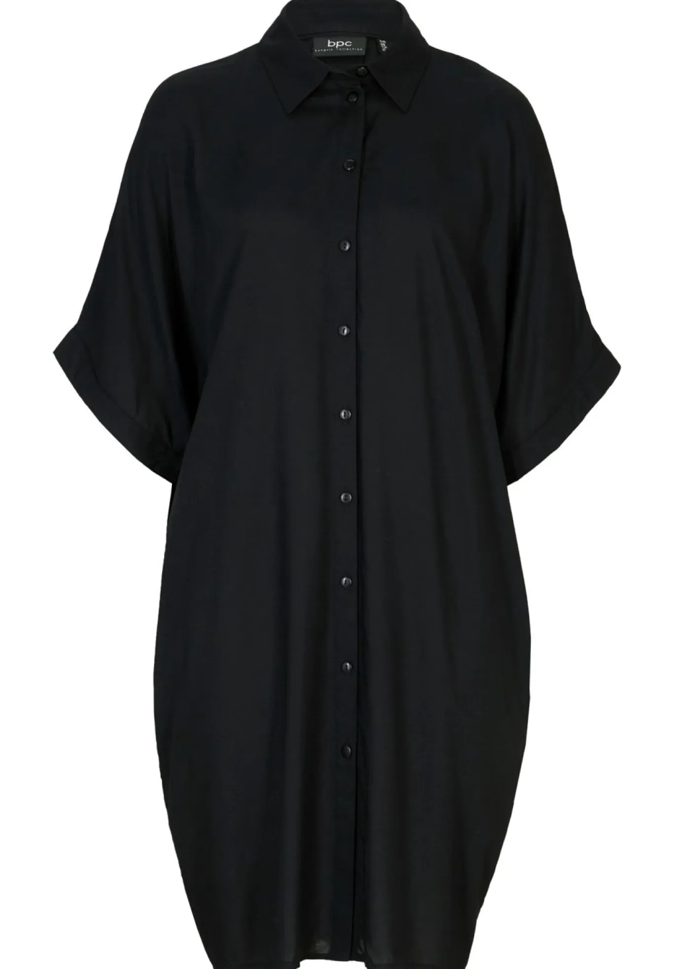 Vestido camisero de viscosa fina Mujer Esenciales|Vestidos