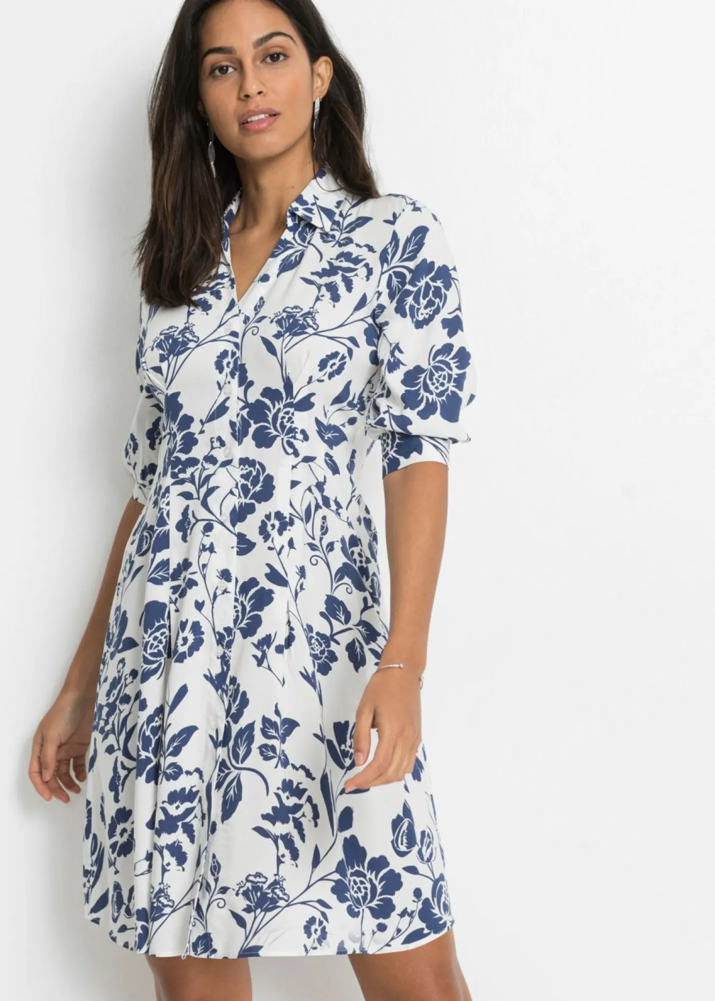 Hot Vestido camisero de viscosa fluida Mujer Novedades|Vestidos