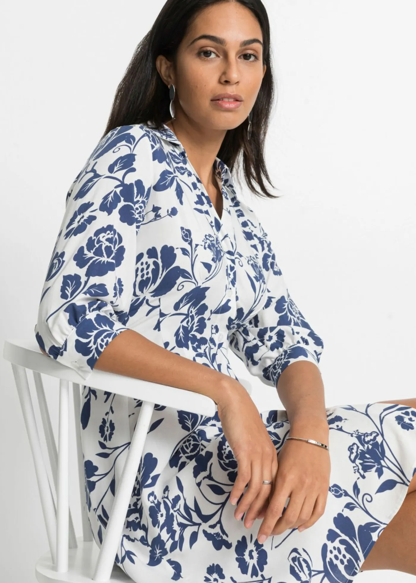 Hot Vestido camisero de viscosa fluida Mujer Novedades|Vestidos