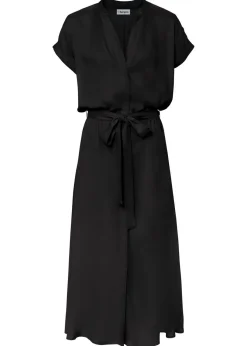 Sale Vestido camisero de viscosa fluida Mujer Vestidos|Novedades
