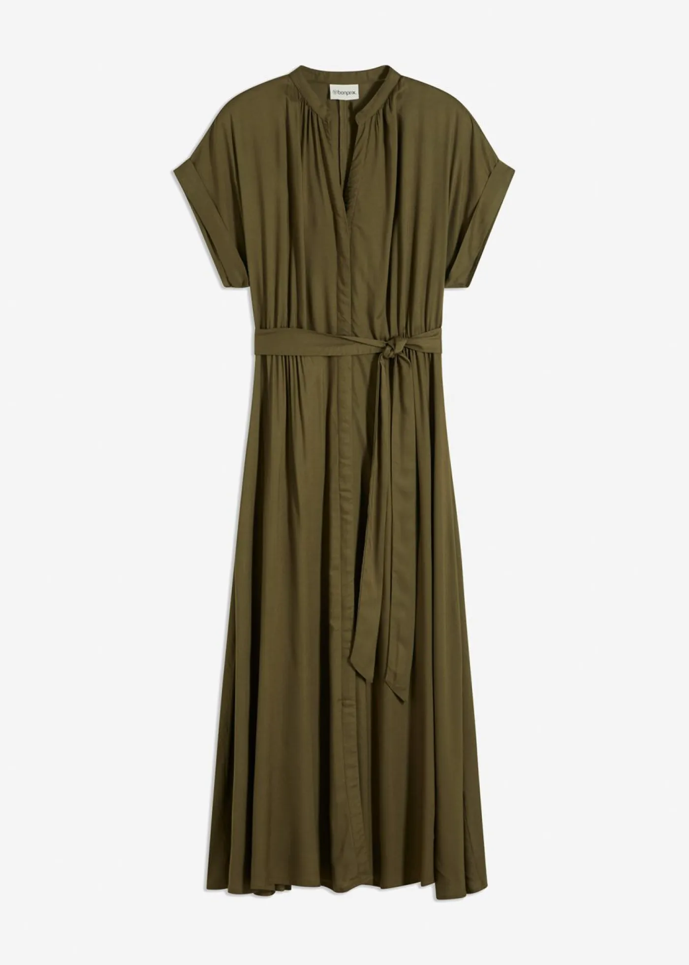 Vestido camisero de viscosa fluida Mujer Vestidos|Novedades